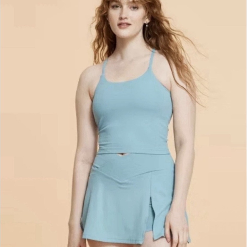Strappy Tank Cameo Blue Tank Top designed by Blogilates NWT Sz: XS